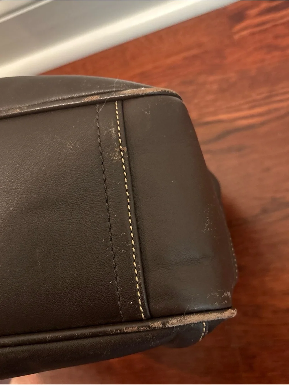 Coach Beekman Brown Leather Briefcase Messenger Bag - authentic - NO STRAP